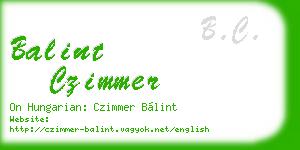 balint czimmer business card