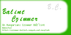 balint czimmer business card